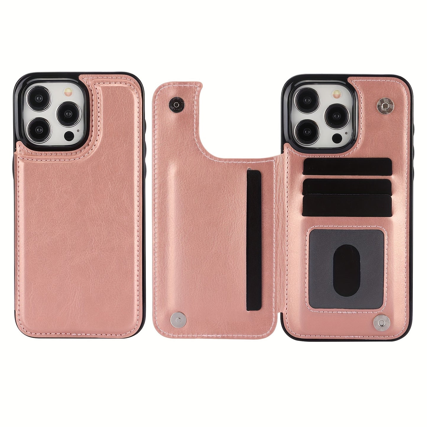 Faux Leather Cover Compatible with for iphone Models 17, Air 15, 14, 13, 12 Mini, 11 Pro, X, XS Max, XR, 8, 7 Plus, And SE from 2020 to 2023, Featuring Wallet Card Slots.