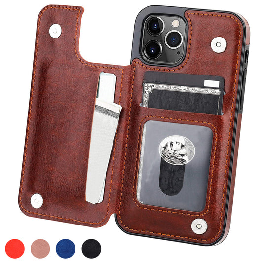 Faux Leather Cover Compatible with for iphone Models 17, Air 15, 14, 13, 12 Mini, 11 Pro, X, XS Max, XR, 8, 7 Plus, And SE from 2020 to 2023, Featuring Wallet Card Slots.