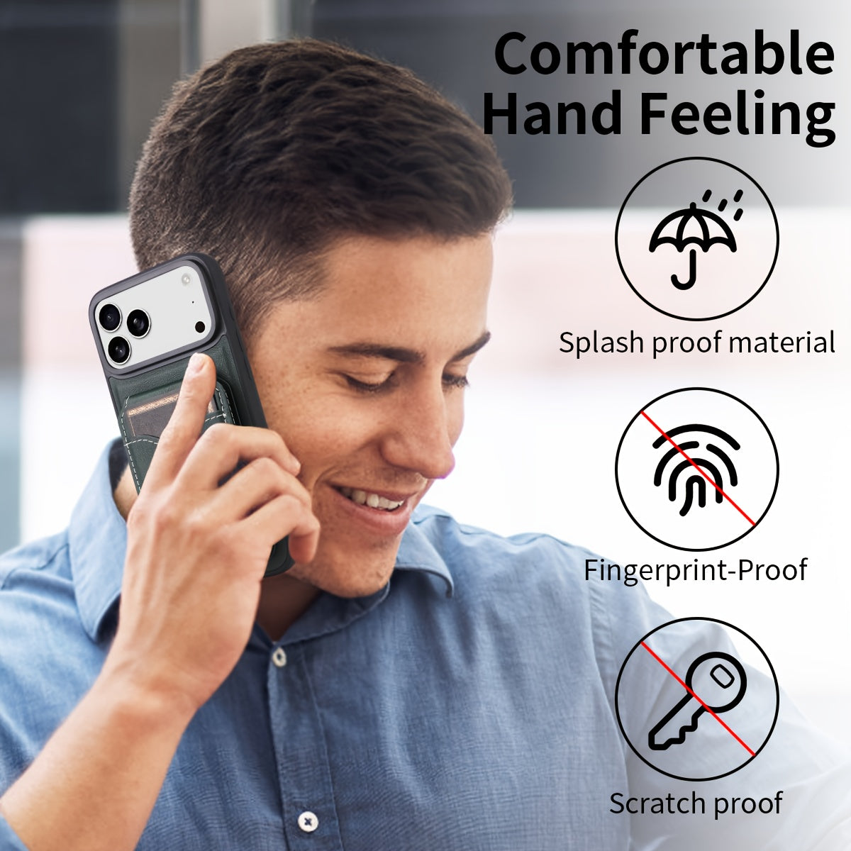 Faux Leather Phone Case with a Kickstand And Card Slot for Iphone 17 Pro Max, Compatible with Models 16/15/14/13/12/11 Pro, Designed for Drop Protection, Black Pu Film Case, Phone Case With Card Slot, Cell Phone Case Cute, Ph