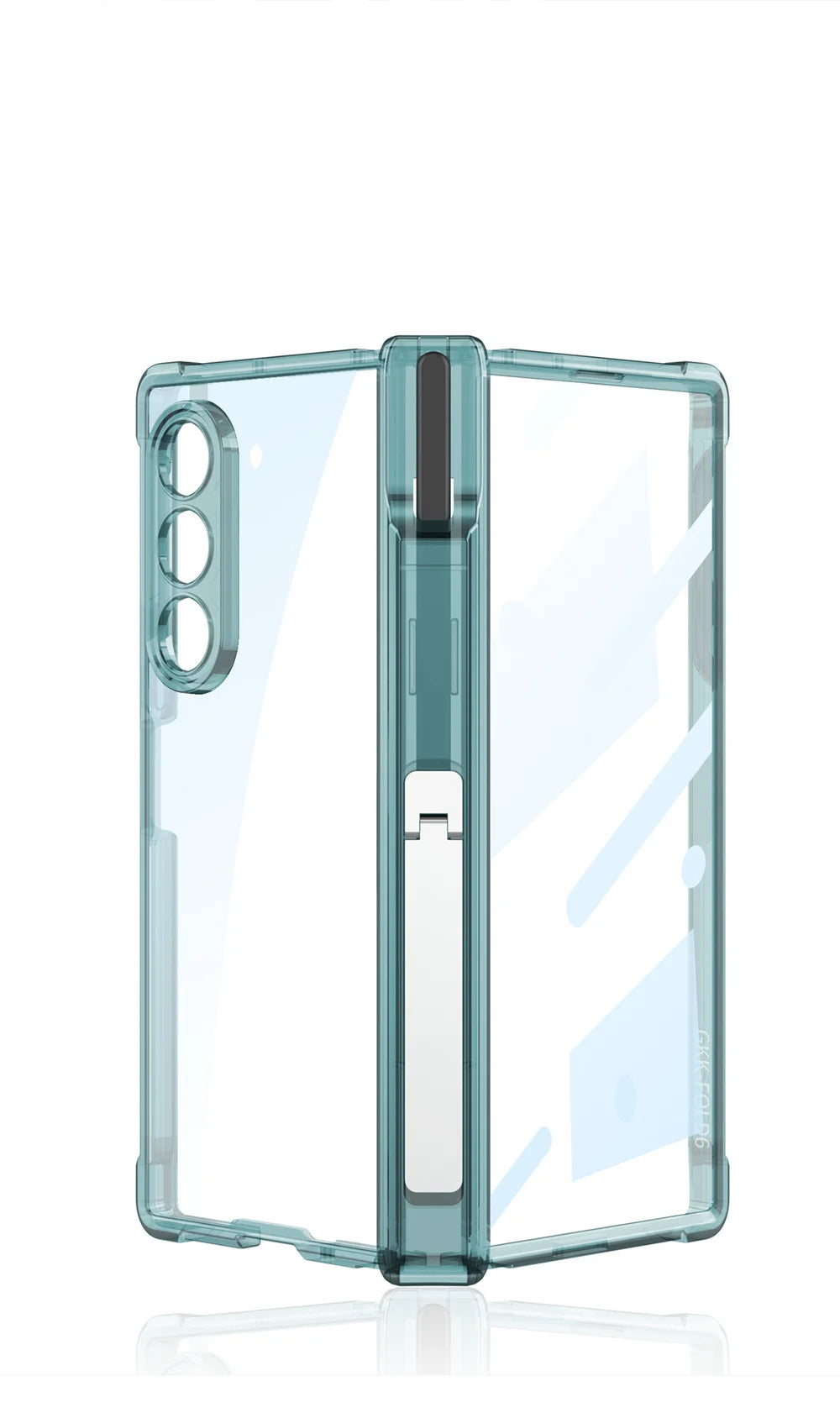 Transparent Airbag Hinge Protection Case for Samsung Galaxy Z Fold 6 With S Pen Holder ZFold 6 Built-in Screen Protector Cover