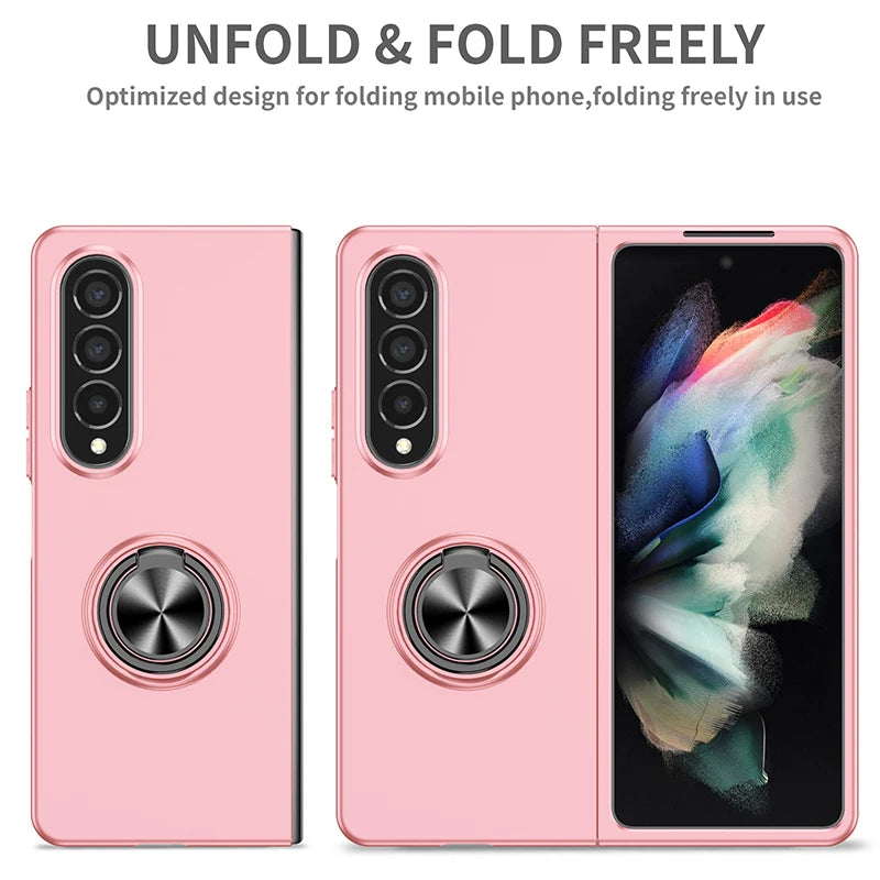 Case for Galaxy Z Fold 5 3 4 2 1 Magnetic Wireless Charging Drop Protection Anti Scratch Hard Cover Case for Z Fold Black Green