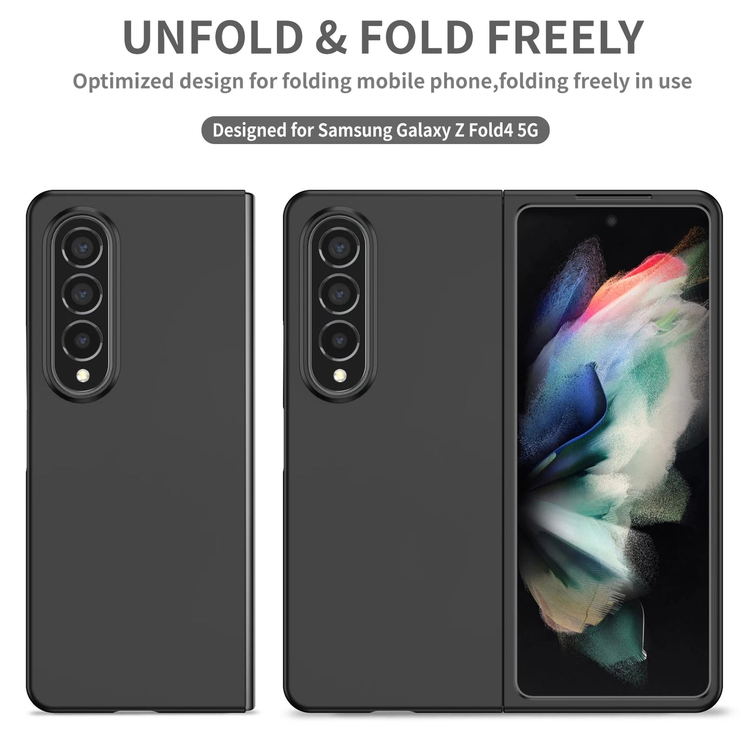 Case for Galaxy Z Fold 5 3 4 2 1 Magnetic Wireless Charging Drop Protection Anti Scratch Hard Cover Case for Z Fold Black Green