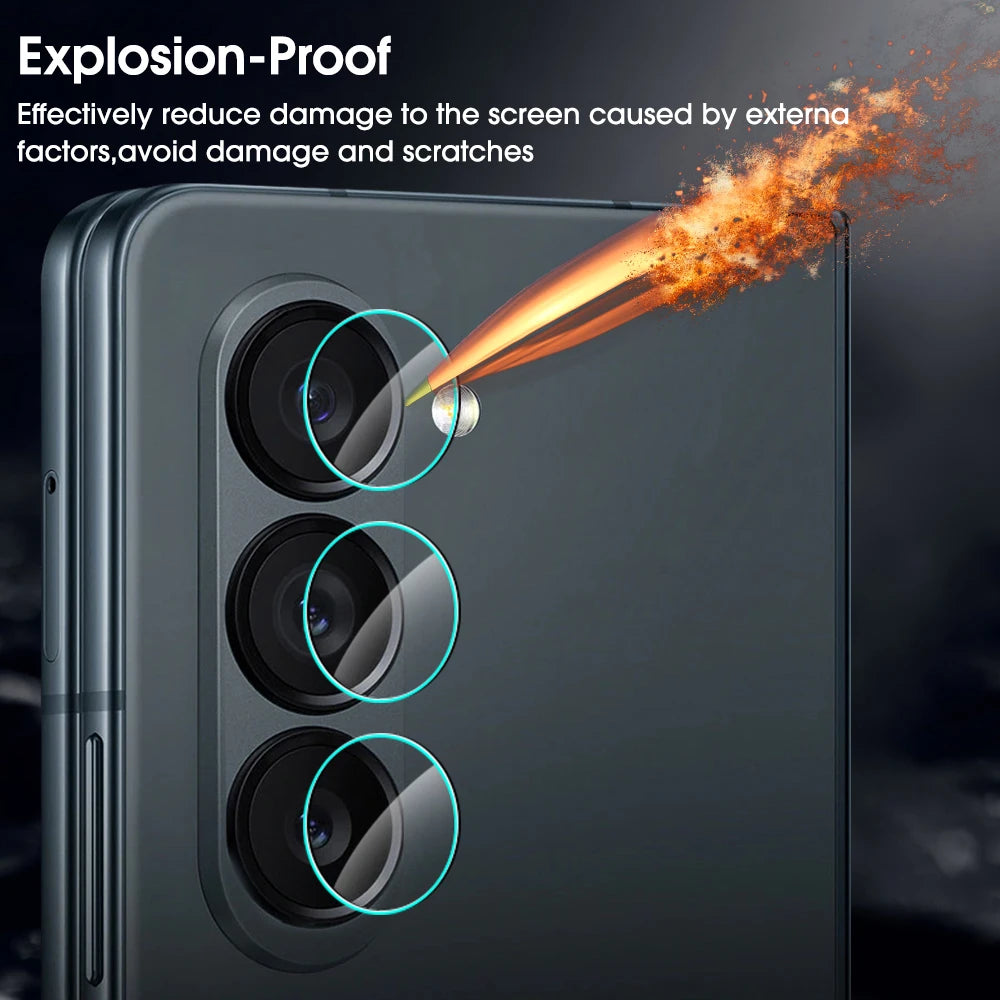 For SamsungGalaxy Z Fold5 Camera Lens Protector 9H Hardness Tempered GlassCamera Cover Protective Films for Galaxy ZFold 5
