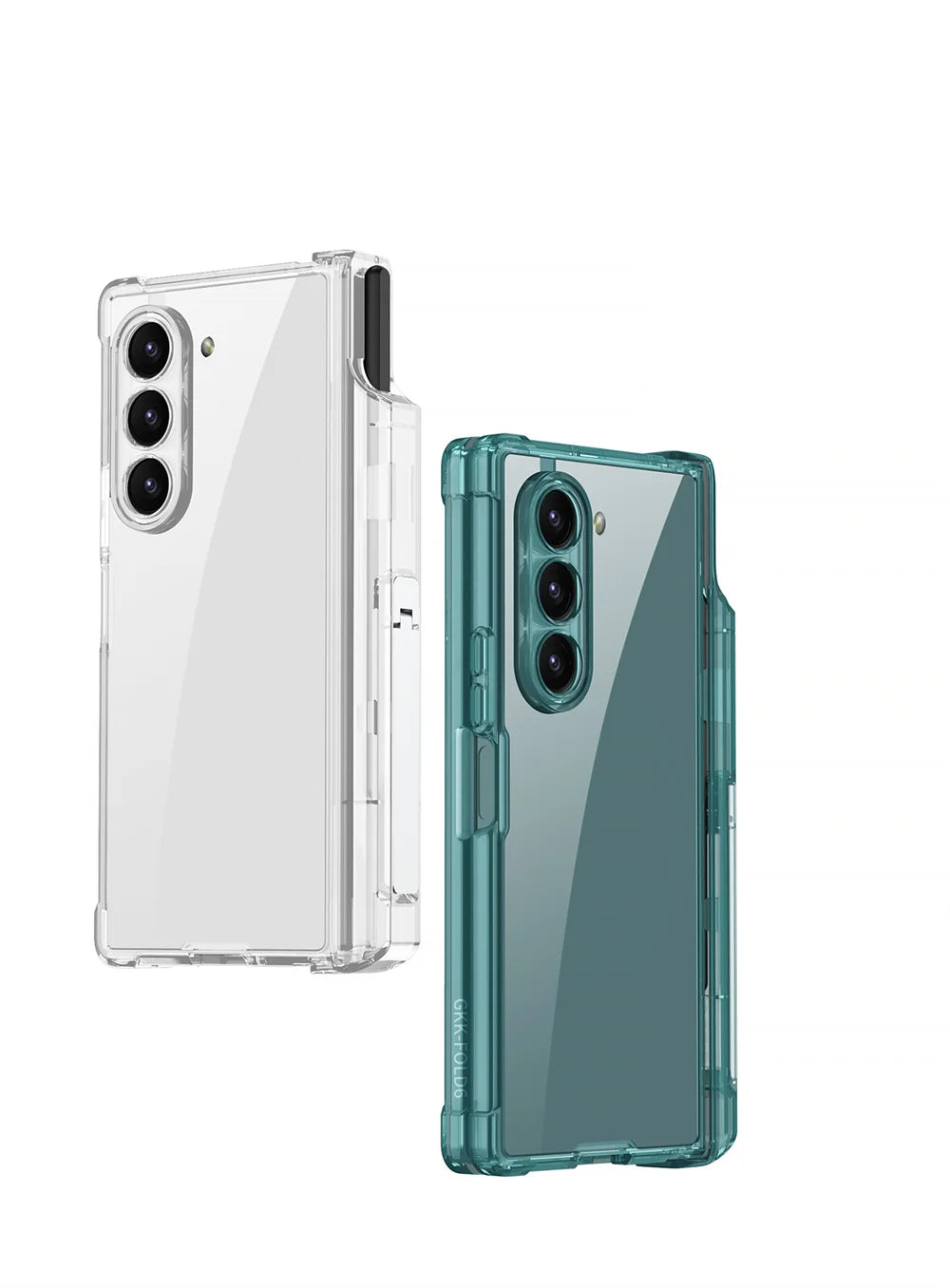 Transparent Airbag Hinge Protection Case for Samsung Galaxy Z Fold 6 With S Pen Holder ZFold 6 Built-in Screen Protector Cover