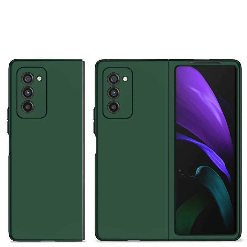 Case for Galaxy Z Fold 5 3 4 2 1 Magnetic Wireless Charging Drop Protection Anti Scratch Hard Cover Case for Z Fold Black Green